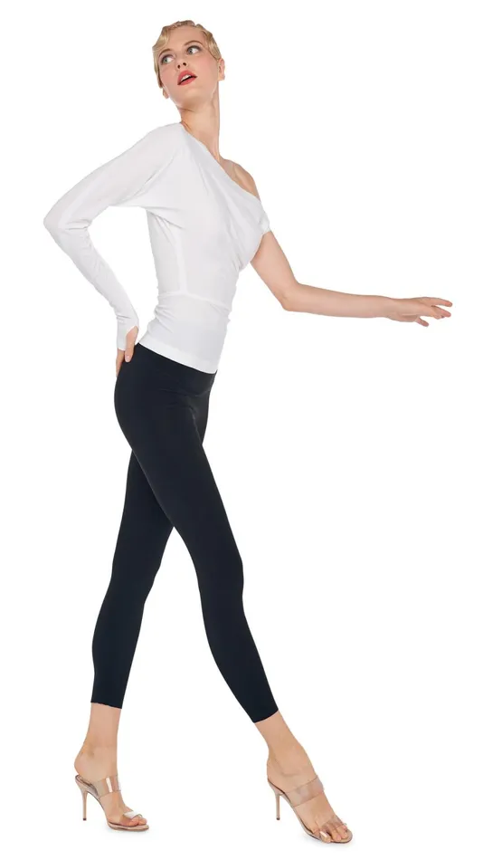 Norma Kamali Bottoms CROPPED LEGGING Black 8211 Clothing
