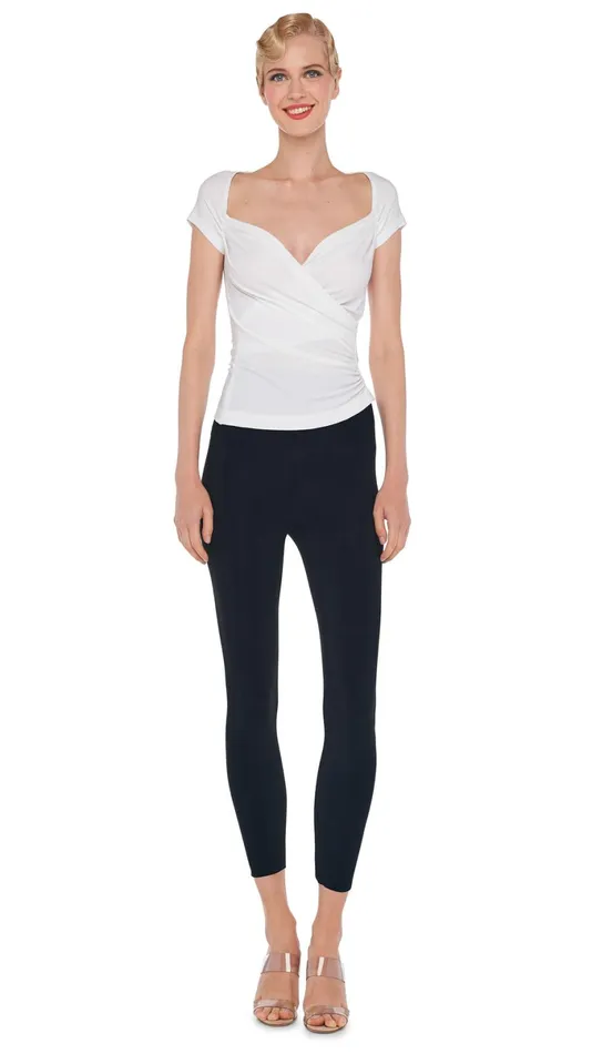 Norma Kamali Bottoms CROPPED LEGGING Black 8211 Clothing