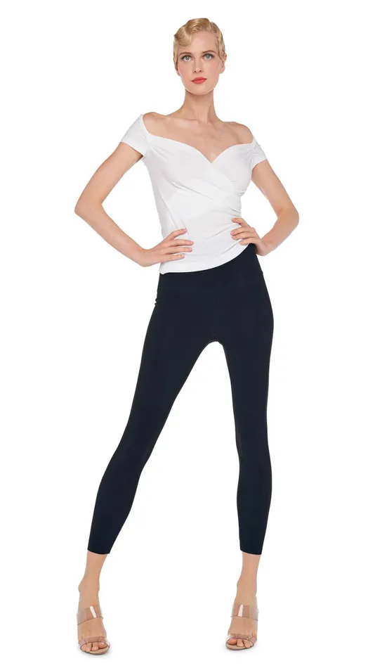 Norma Kamali Bottoms CROPPED LEGGING Black 8211 Clothing