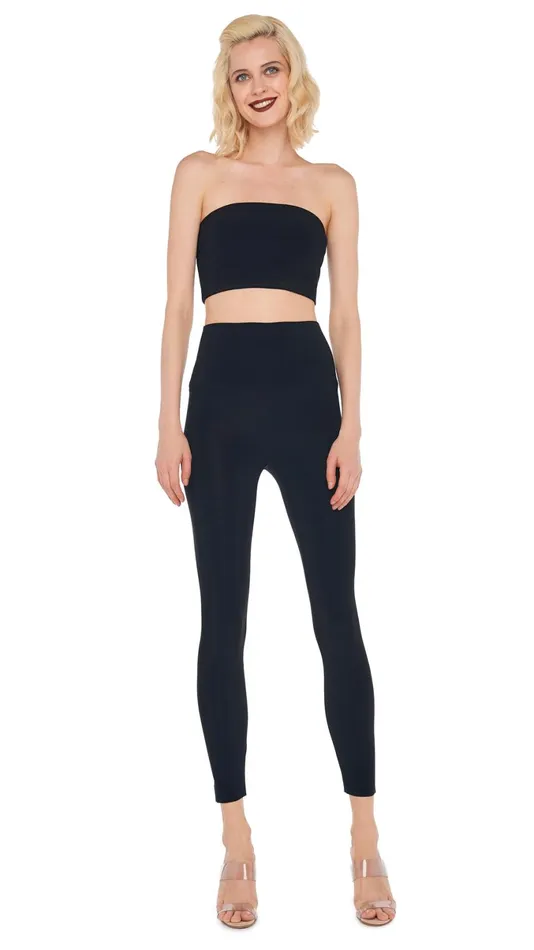 Norma Kamali Bottoms CROPPED LEGGING Black 8211 Clothing