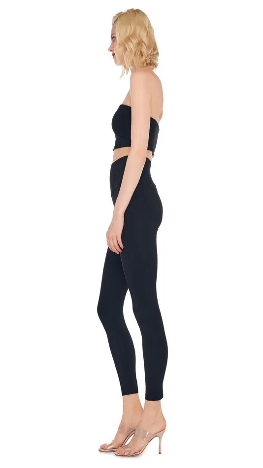 Norma Kamali Bottoms CROPPED LEGGING Black 8211 Clothing