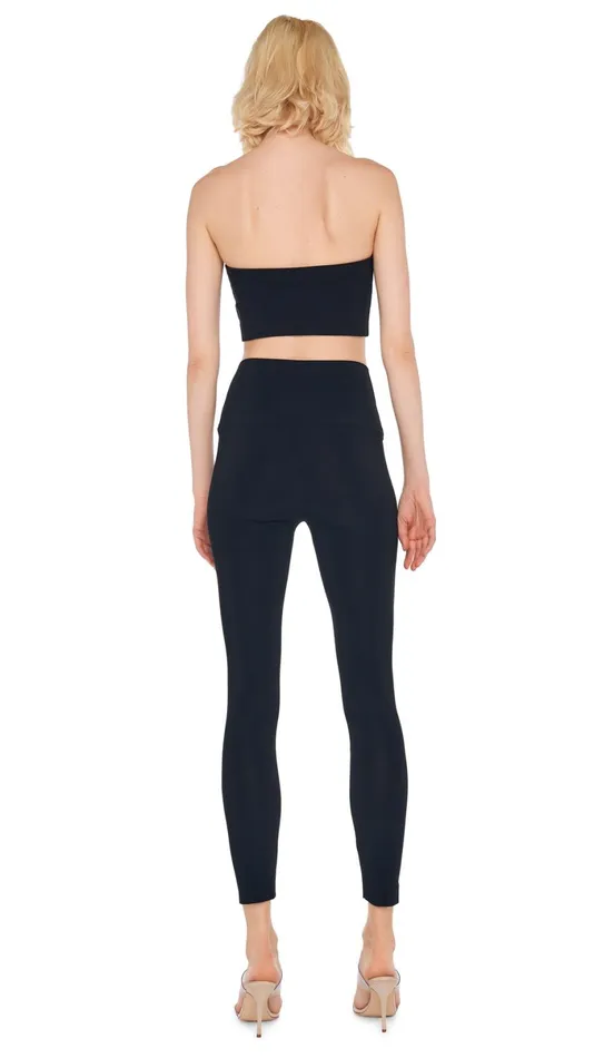 Norma Kamali Bottoms CROPPED LEGGING Black 8211 Clothing