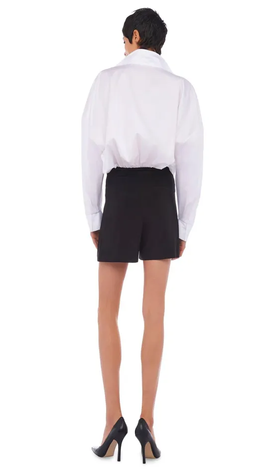 Norma Kamali Bottoms ELEPHANT PLEAT SHORT Black 8211 Clothing