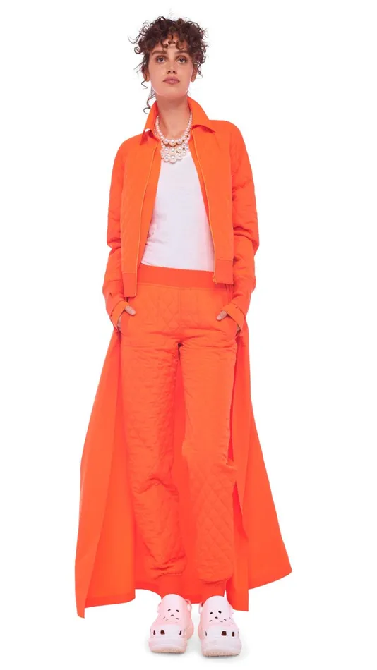 Norma Kamali Bottoms QUILTED JOG PANT Sos 8211 Clothing
