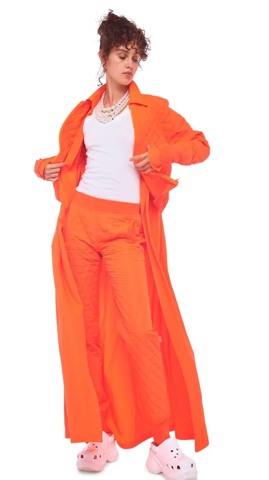 Norma Kamali Bottoms QUILTED JOG PANT Sos 8211 Clothing