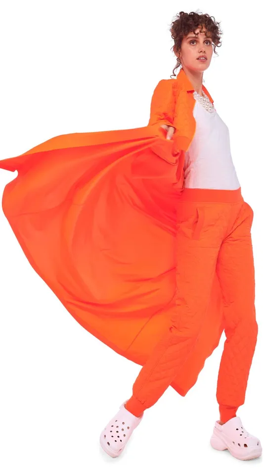 Norma Kamali Bottoms QUILTED JOG PANT Sos 8211 Clothing