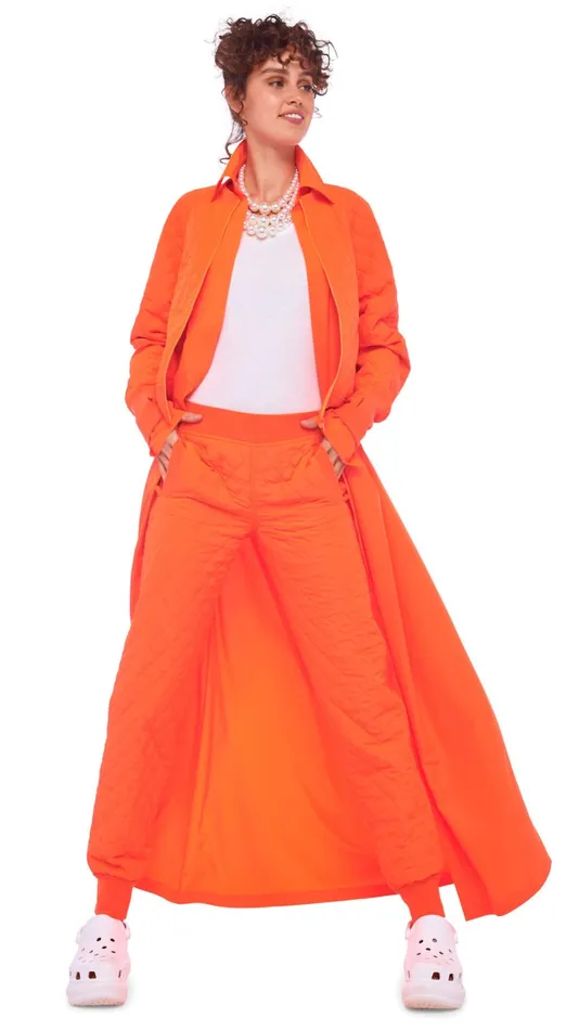 Norma Kamali Bottoms QUILTED JOG PANT Sos 8211 Clothing