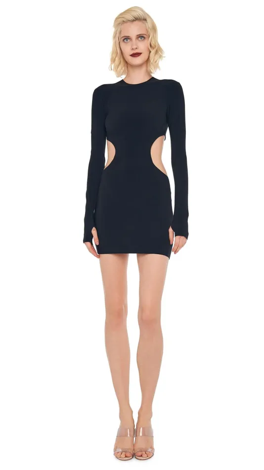 Norma Kamali Dresses MINI CUT OUT DRESS Black 8211 Clothing