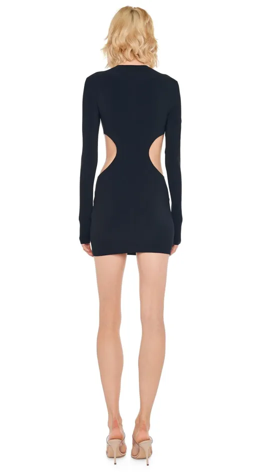 Norma Kamali Dresses MINI CUT OUT DRESS Black 8211 Clothing