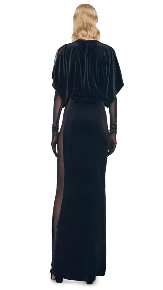 Norma Kamali Dresses OBIE GOWN W MESH SIDES Blackblack Mesh 8211 Clothing