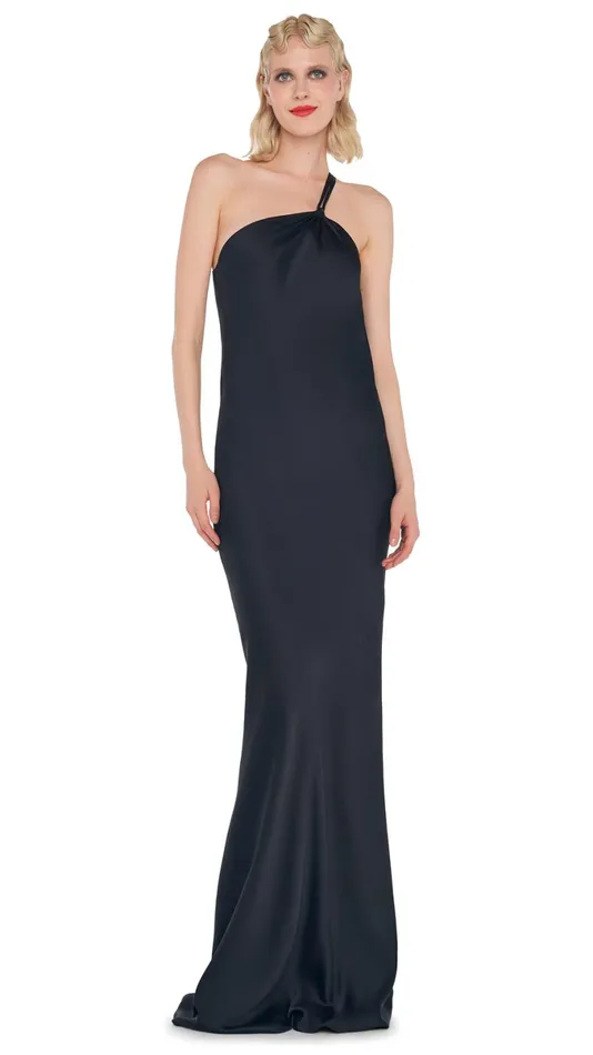 Norma Kamali Dresses ONE SHOULDER BIAS GOWN Black 8211 Clothing