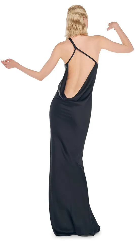 Norma Kamali Dresses ONE SHOULDER BIAS GOWN Black 8211 Clothing