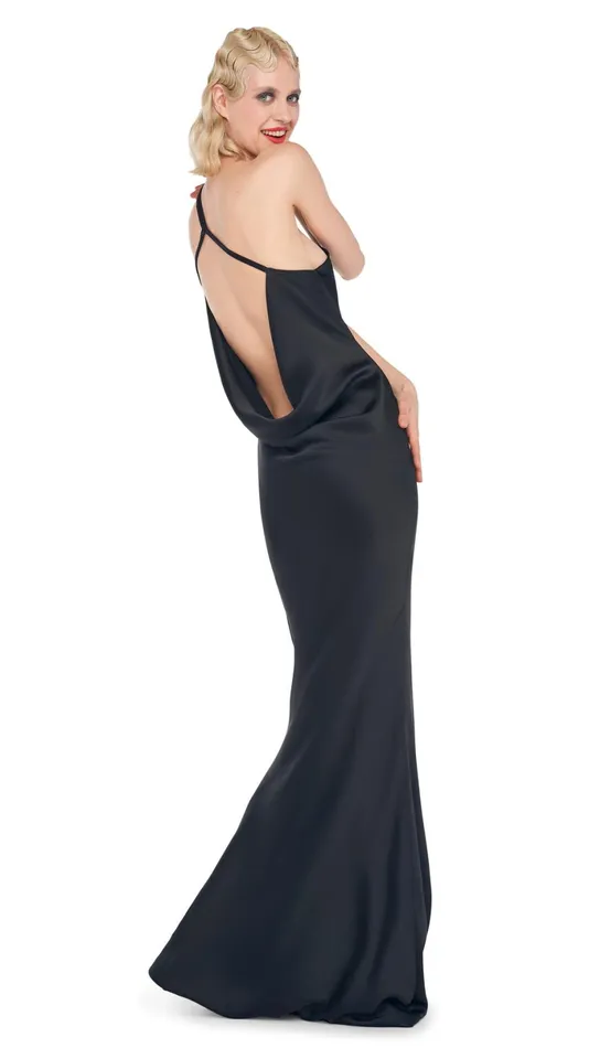 Norma Kamali Dresses ONE SHOULDER BIAS GOWN Black 8211 Clothing