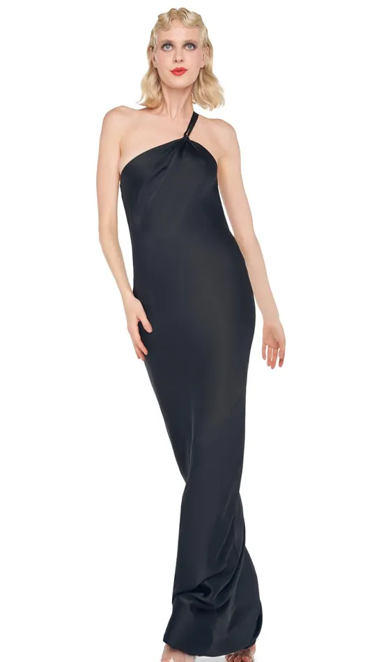 Norma Kamali Dresses ONE SHOULDER BIAS GOWN Black 8211 Clothing
