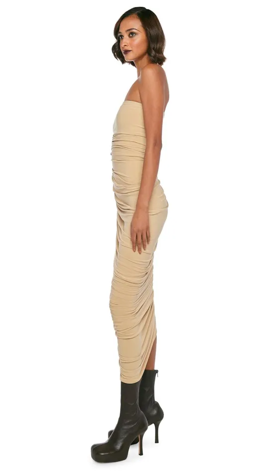 Norma Kamali Dresses STRAPLESS DIANA GOWN Sand 8211 Clothing