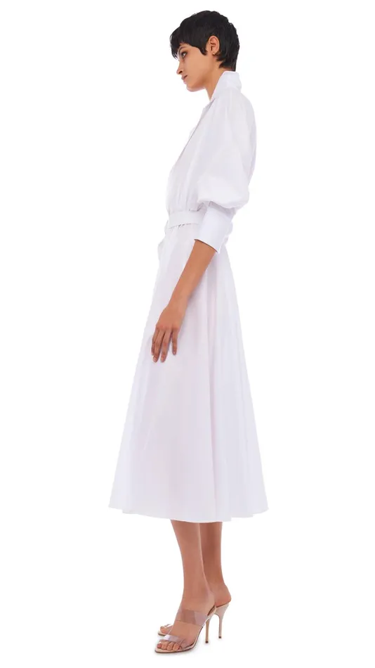 Norma Kamali Dresses SUPER OS BF NK SHIRT DRESS White 8211 Clothing