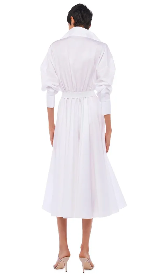 Norma Kamali Dresses SUPER OS BF NK SHIRT DRESS White 8211 Clothing