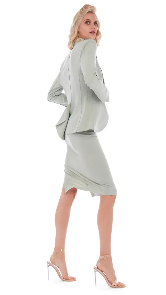 Norma Kamali Jackets CLASSIC SINGLE BREASTED JACKET Dried Sage 8211 Clothing Norma Kamali Jackets CLASSIC SINGLE BREASTED JACKET Dried Sage 8211 Clothing