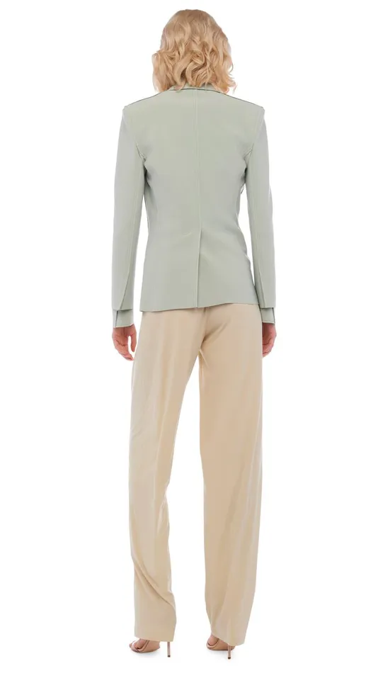 Norma Kamali Jackets CLASSIC SINGLE BREASTED JACKET Dried Sage 8211 Clothing Norma Kamali Jackets CLASSIC SINGLE BREASTED JACKET Dried Sage 8211 Clothing