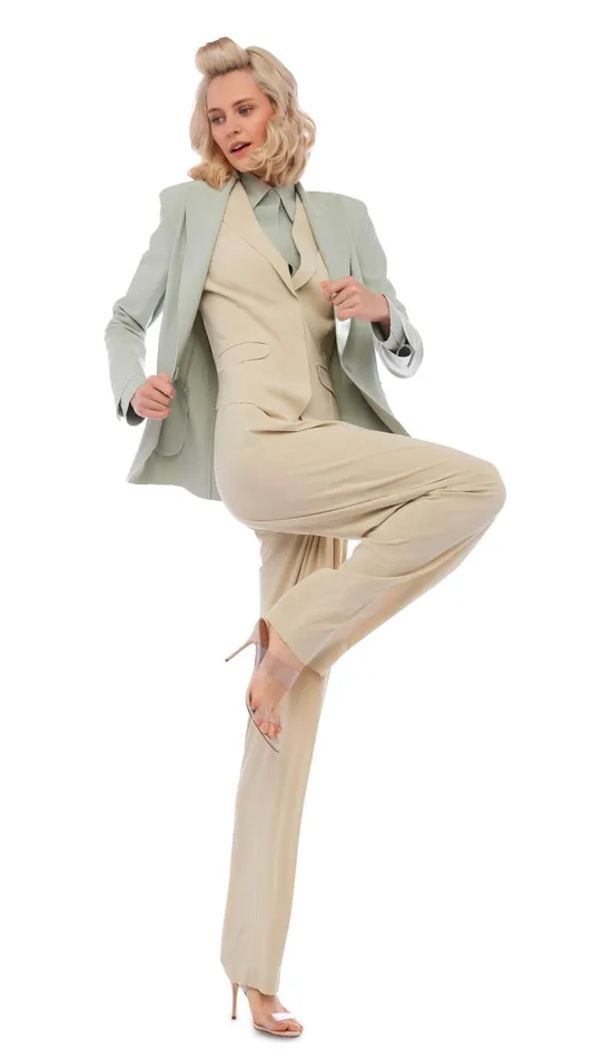 Norma Kamali Jackets CLASSIC SINGLE BREASTED JACKET Dried Sage 8211 Clothing Norma Kamali Jackets CLASSIC SINGLE BREASTED JACKET Dried Sage 8211 Clothing