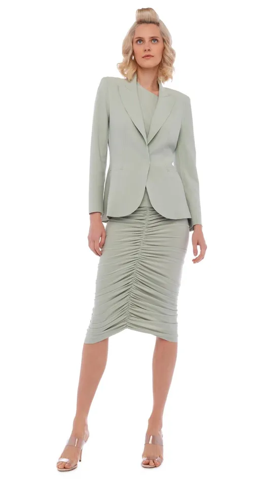 Norma Kamali Jackets CLASSIC SINGLE BREASTED JACKET Dried Sage 8211 Clothing Norma Kamali Jackets CLASSIC SINGLE BREASTED JACKET Dried Sage 8211 Clothing