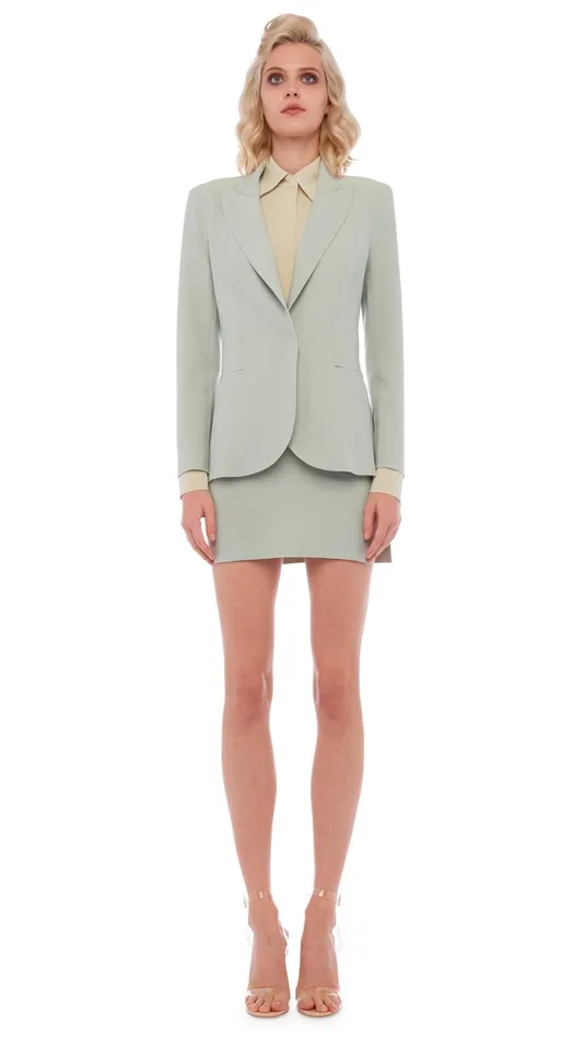 Norma Kamali Jackets CLASSIC SINGLE BREASTED JACKET Dried Sage 8211 Clothing Norma Kamali Jackets CLASSIC SINGLE BREASTED JACKET Dried Sage 8211 Clothing