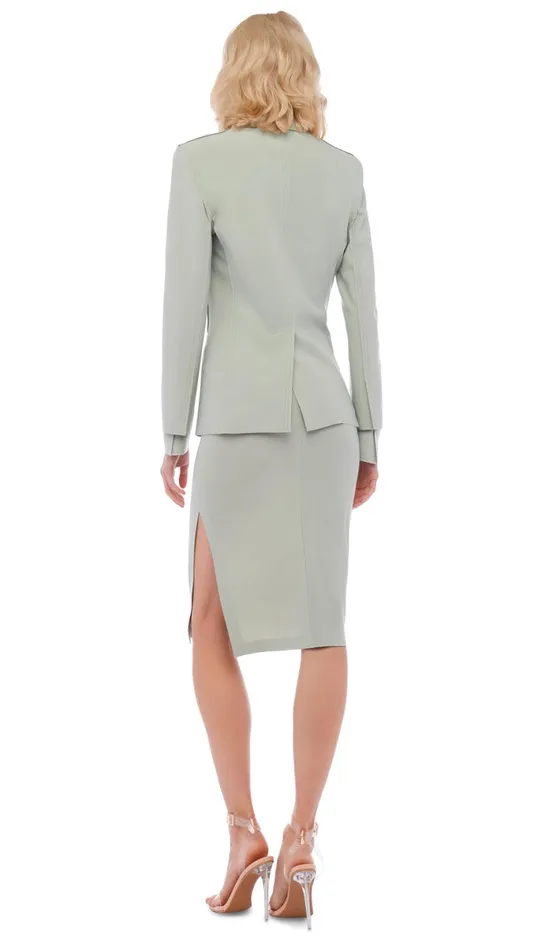 Norma Kamali Jackets CLASSIC SINGLE BREASTED JACKET Dried Sage 8211 Clothing Norma Kamali Jackets CLASSIC SINGLE BREASTED JACKET Dried Sage 8211 Clothing