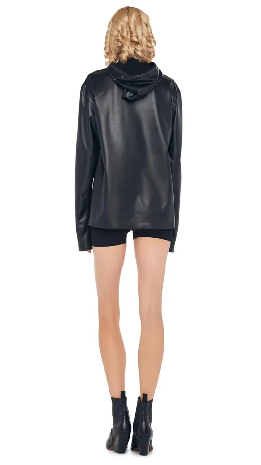 Norma Kamali Jackets NK HOODIE Black 8211 Clothing