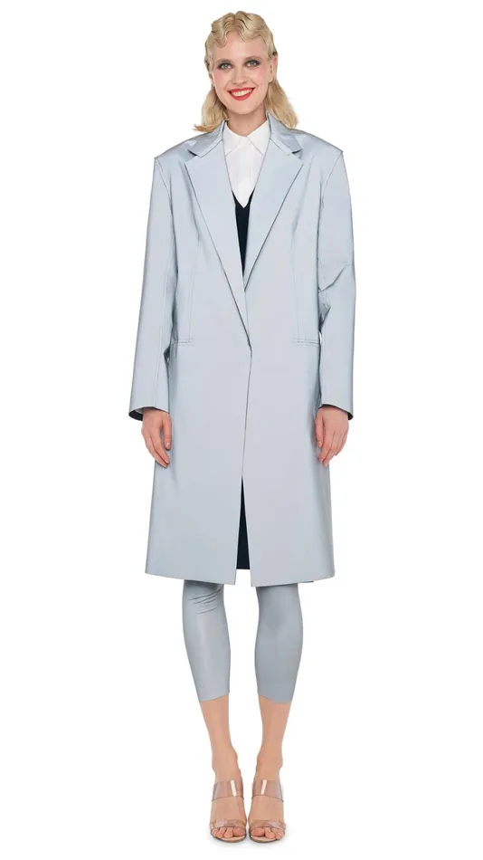 Norma Kamali Jackets OVERSIZED SINGLE BREASTED JACKET Grey 8211 Clothing