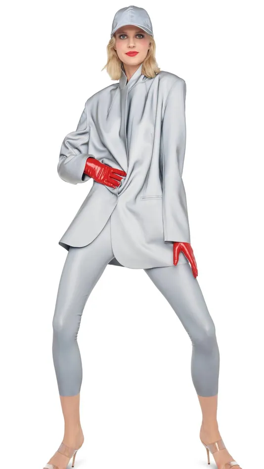 Norma Kamali Jackets OVERSIZED SINGLE BREASTED JACKET Grey 8211 Clothing