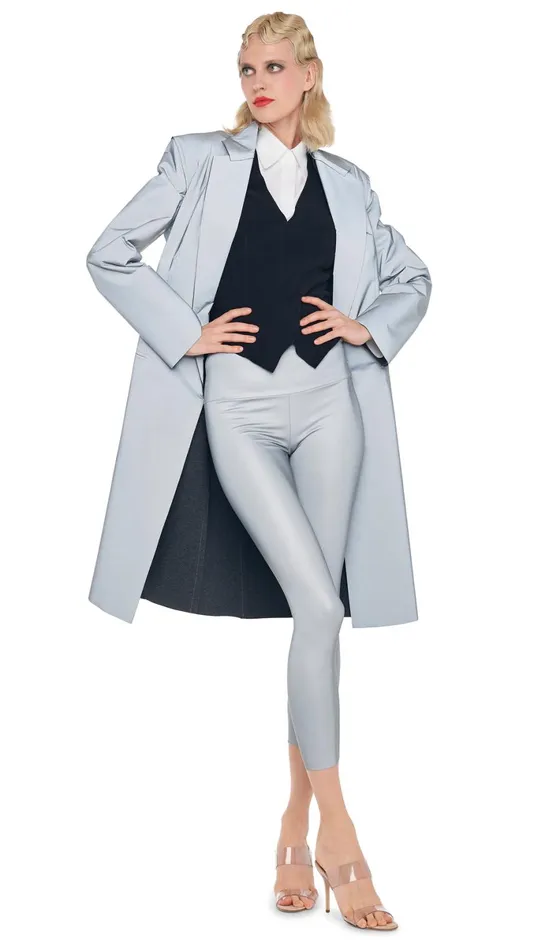 Norma Kamali Jackets OVERSIZED SINGLE BREASTED JACKET Grey 8211 Clothing