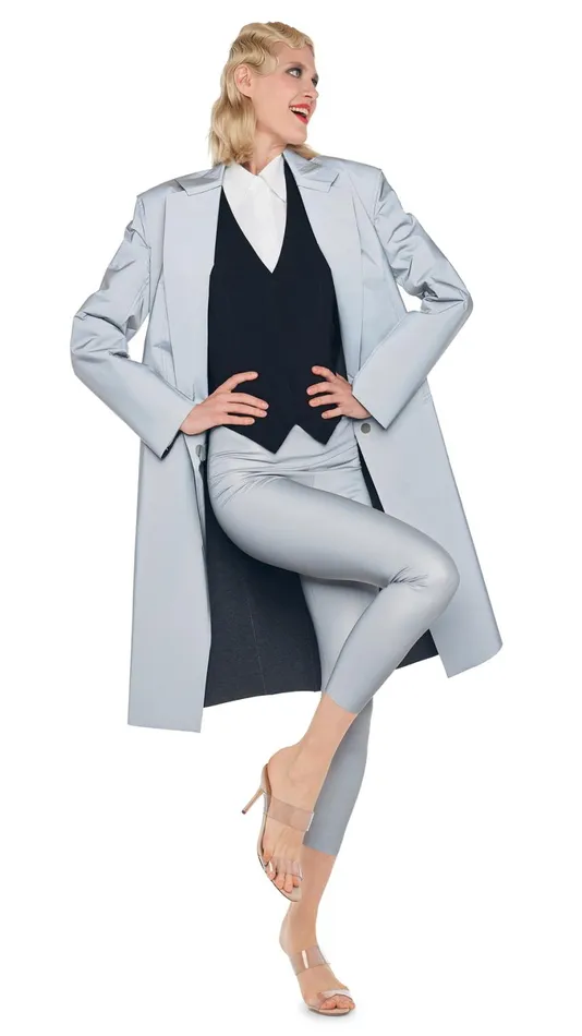 Norma Kamali Jackets OVERSIZED SINGLE BREASTED JACKET Grey 8211 Clothing