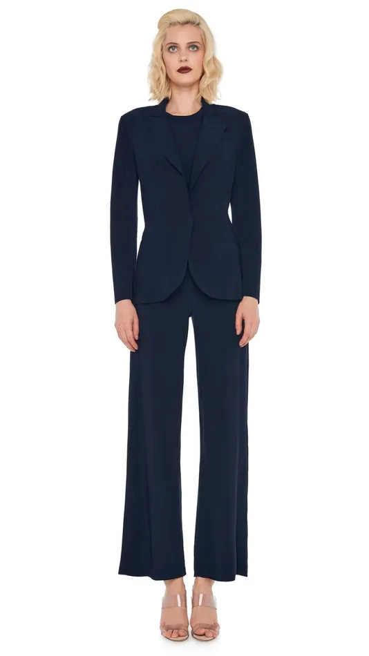 Norma Kamali Jackets SINGLE BREASTED JACKET Midnight 8211 Clothing