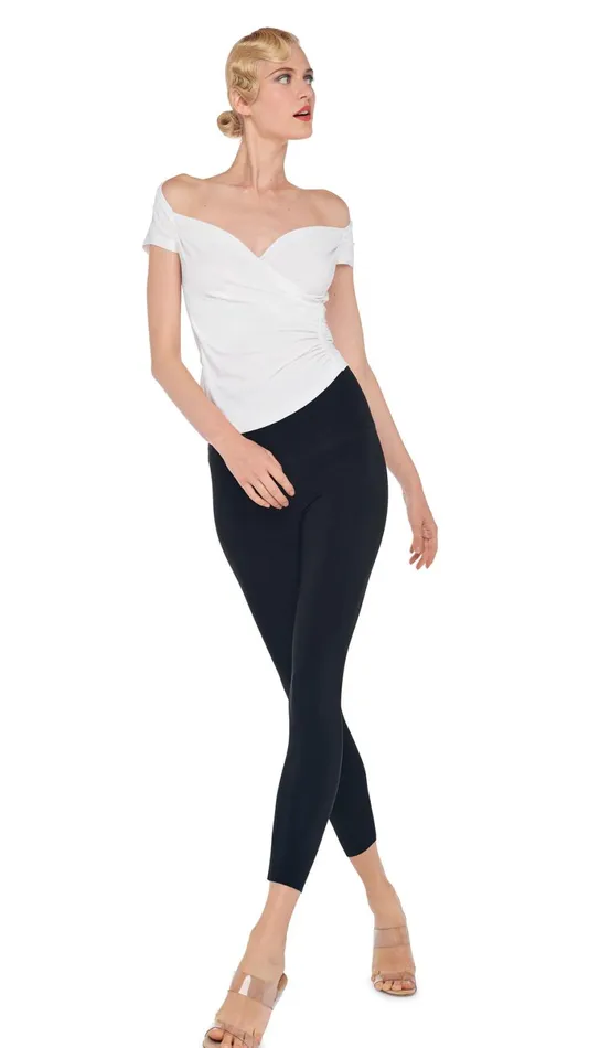Norma Kamali Tops CAP SLEEVE SWEETHEART SIDE DRAPE TOP Snow White 8211 Clothing Norma Kamali Tops CAP SLEEVE SWEETHEART SIDE DRAPE TOP Snow White 8211 Clothing