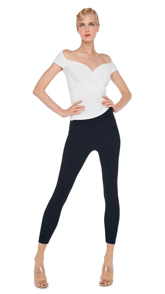 Norma Kamali Tops CAP SLEEVE SWEETHEART SIDE DRAPE TOP Snow White 8211 Clothing Norma Kamali Tops CAP SLEEVE SWEETHEART SIDE DRAPE TOP Snow White 8211 Clothing