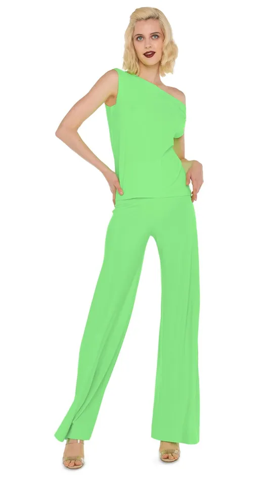 Norma Kamali Tops DROP SHOULDER TOP Neon Green 8211 Clothing