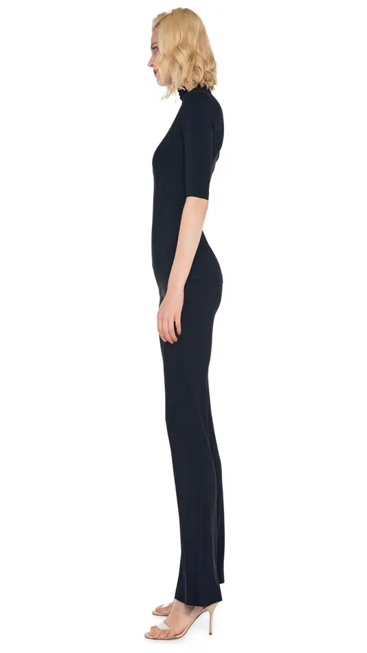 Norma Kamali Tops SHORT SLEEVE TURTLE TOP Black 8211 Clothing