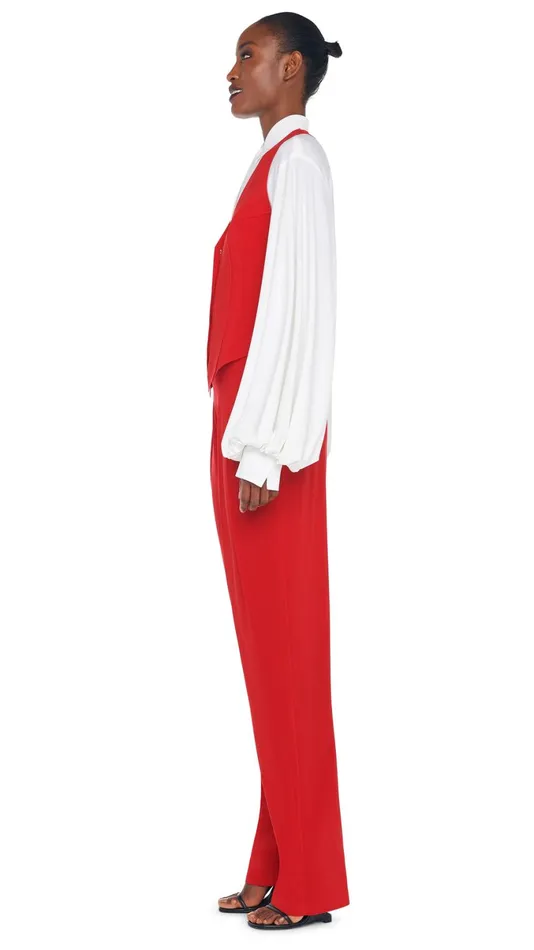 Norma Kamali Tops SIMPLE VEST Tiger Red 8211 Clothing