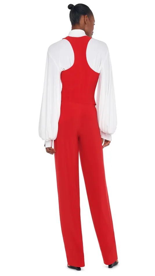 Norma Kamali Tops SIMPLE VEST Tiger Red 8211 Clothing