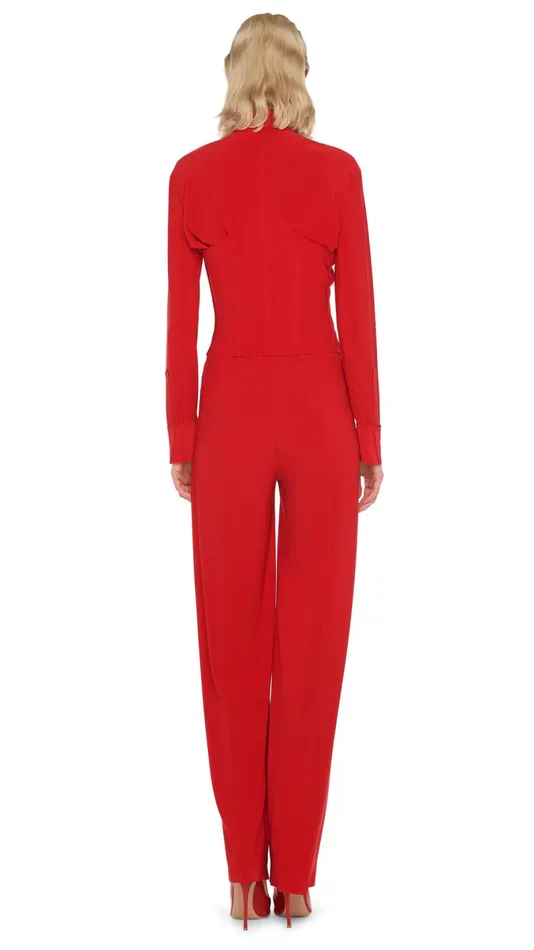 Norma Kamali Tops SIMPLE VEST Tiger Red 8211 Clothing