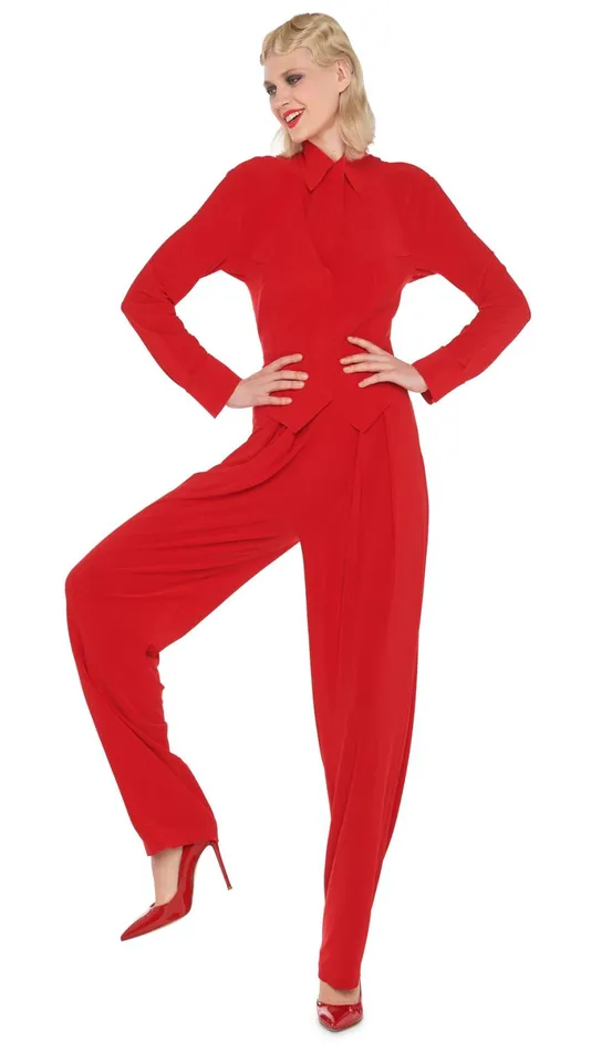 Norma Kamali Tops SIMPLE VEST Tiger Red 8211 Clothing