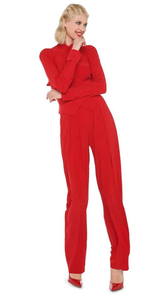 Norma Kamali Tops SIMPLE VEST Tiger Red 8211 Clothing