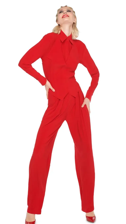 Norma Kamali Tops SIMPLE VEST Tiger Red 8211 Clothing