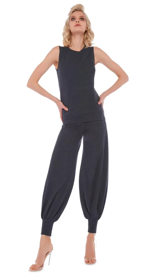 Norma Kamali Tops SLEEVELESS TAILORED TERRY TOP Dark Heather Grey 8211 Clothing Norma Kamali Tops SLEEVELESS TAILORED TERRY TOP Dark Heather Grey 8211 Clothing