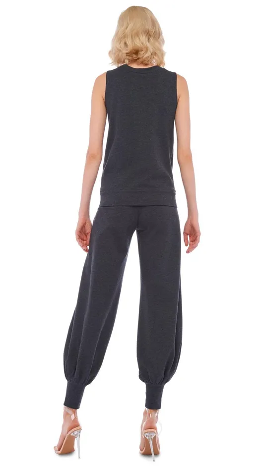 Norma Kamali Tops SLEEVELESS TAILORED TERRY TOP Dark Heather Grey 8211 Clothing Norma Kamali Tops SLEEVELESS TAILORED TERRY TOP Dark Heather Grey 8211 Clothing