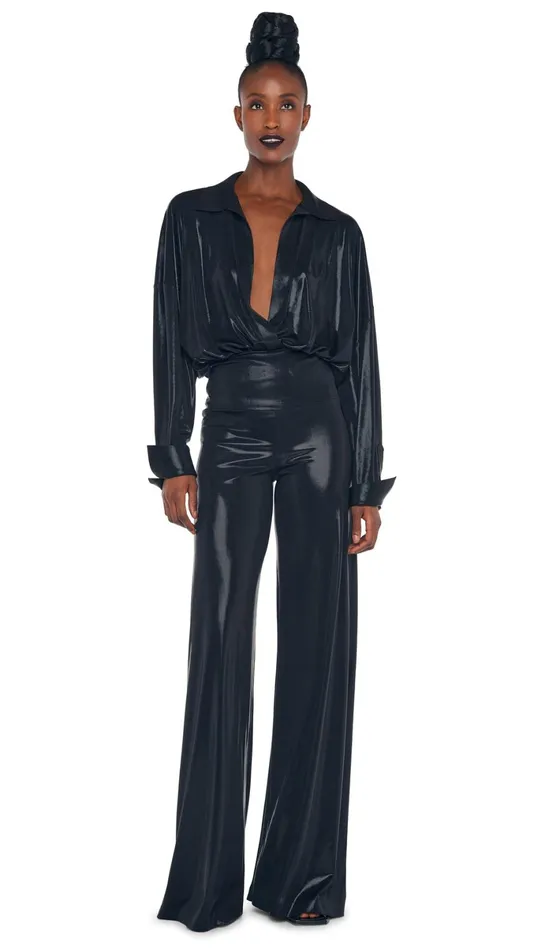 Norma Kamali Tops SUPER OS BF NK SHIRT BODYSUIT Black 8211 Clothing