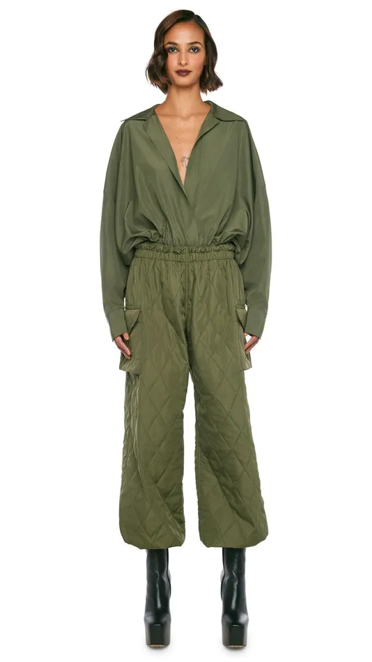 Norma Kamali Tops SUPER OS BF NK SHIRT BODYSUIT Military 8211 Clothing
