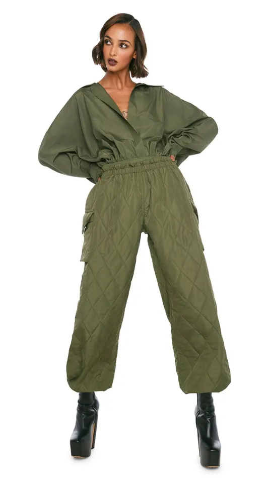 Norma Kamali Tops SUPER OS BF NK SHIRT BODYSUIT Military 8211 Clothing
