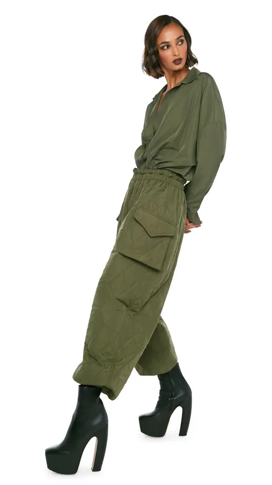 Norma Kamali Tops SUPER OS BF NK SHIRT BODYSUIT Military 8211 Clothing