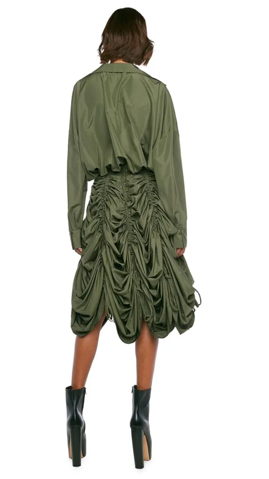 Norma Kamali Tops SUPER OS BF NK SHIRT BODYSUIT Military 8211 Clothing